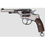 Revolver Mod. 1893, Marine Kal. 7,5 mm, Nr. 7300. Nummerngleich. Blanker Oktagonallauf, Länge 115