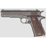 Colt Mod. 1911 A 1, Marine, mit Tasche Kal. .45 ACP, Nr. 885836. Blanker Lauf. Siebenschüssig. Dt.