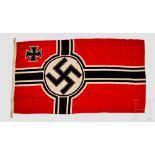 A Reich War Flag Second pattern 1937 Reich War Flag for naval vessels, cotton fabric in national