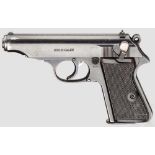 Walther PP (Pistole 1001), DDR, Vopo Kal. .22 l.r., Nr. 08894. Nummerngleich. Blanker Lauf.