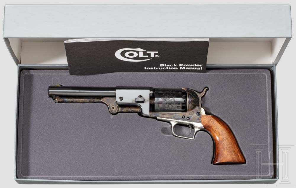 Colt Whitneyville Hartford Model Dragoon, postwar, im Karton Kal. .44 Perk., Nr. 1137A.