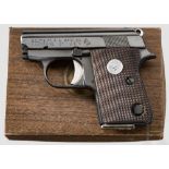 Junior Colt 25 Automatic, im Karton Kal. .25 ACP, Nr. OD42949. Blanker Lauf, Länge 2-1/4".