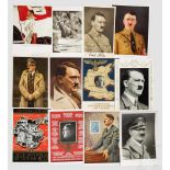 Adolf Hitler - 25 Ansichtskarten Unterschiedliche Darstellungen Hitlers, teilweise farbig gestaltet,