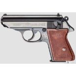 Walther-Manurhin PPK, Zoll Kal. 7,65 mm, Nr. 128994. Blanker Lauf. Siebenschüssig. Gültiger