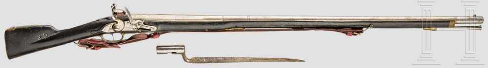 Infanteriegewehr, um 1740 Oktagonaler, facettierter, nach Balustern in rund übergehender glatter