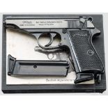 Personal Protection Weapon (PPW) Walther PP, in Box Kal. .22 l.r., Nr. 45035LR. Nummerngleich.