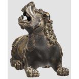 Foo-Löwe aus Bronze, China, Ming-Dynastie Bronze, mit fein geschnittenen und gravierten Details