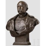 Otto Fürst von Bismarck - große Portraitbüste, um 1900 Bronze-Hohlguss, schauseitig am mitgegossenen