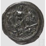 Religöse Bronzemedaille, Nürnberg, um 1450/60 Doppelseitige Medaille aus Bronze mit feiner