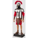 Ausrüstung eines römischen Soldaten mit Helm eines Zenturios, Panzer, Subarmalis und Caligae Moderne