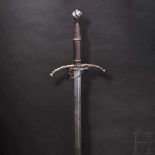 Maximilianisches Schwert zu anderthalb Hand, süddeutsch, um 1520 Schlanke Rückenklinge mit