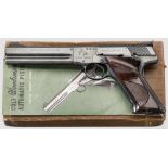 Colt Woodsman Match Target, im Karton Kal. .22 l.r., Nr. 034387S. Blanker Lauf, Länge 6".