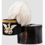 Hut zur Festuniform für Obersteiger im Bergwerk Lippe Feiner, schwarzer Haarfilz mit goldenem