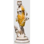 Elfenbeinfigur der Diana, Alfred Schlegge, Königsberg, 20. Jhdt. Stehende, vollplastische Figur