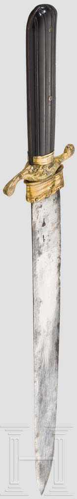 Großes, barockes Jagdmesser, Tula, um 1760 Breite Rückenklinge mit originaler, teils fleckiger - Image 4 of 10
