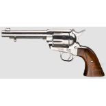 Colt Single Action Army, postwar, mit Gürtel und Holster Kal. .45 Colt, Nr. SA71632. Blanker Lauf,