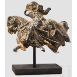 Turnieranhänger, deutsch oder französisch, 12./13. Jhdt. Bronze mit Resten von Feuervergoldung.