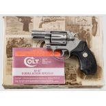 Colt .38 SF-VI, Stainless, im Koffer/Umkarton Kal. .38 Spl., Nr. SV0220. Blanker Lauf, Länge 2".