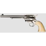 Colt Single Action Army 1873, vernickelt Kal. .45 long Colt, Nr. 40966. Nummerngleich. Lauf matt,