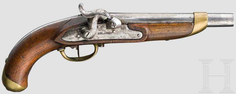 Kavalleriepistole, ähnl. M 1816/40 U/M Glatter Lauf im Kal. 17,5 mm, links über der Pulverkammer