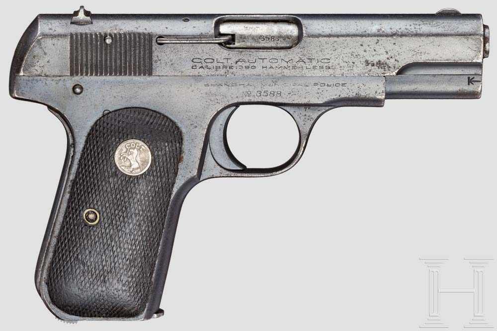 Colt Mod. 1908 .380 Hammerless Pocket Kal. .380 Auto, Nr. 124947. Blanker Lauf, Länge 3-3/4". - Image 2 of 2