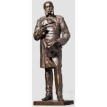 Prof. Johannes Boese (1856 -1917) - Bronzestatuette Kaiser Wilhelms I. Bronze, dunkel patiniert, auf