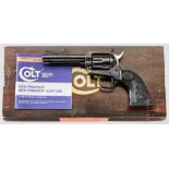 Colt SAA New Frontier, im Karton Kal. .22 l.r., Nr. G207959. Blanker Lauf, Länge 4-1/2".