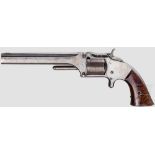 Smith & Wesson No. 2 Old Model Kaliber .32 RF long, Nr. 68989. Oktagonal-Kipplauf, leicht rau, Länge