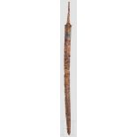 Keltisches Eisenschwert, mittlere Latènezeit, 3. - 2. Jhdt. v. Chr. Schmale Klinge mit Mittelgrat,