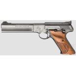 Colt Woodsman Match Target Kal. .22 l.r., Nr. 218511-S. Blanker Lauf, Länge 6". Beschuss 1966.