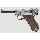 Pistole 08, DWM 1914 Kal. 9 mm Luger, Nr. 6070b. Nummerngleich inkl. Schlagbolzen und
