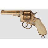 Webley R.I.C. No. 1, graviert, vergoldet, Indien, um 1880 Kal. .450 CF, Nr. 292 links am Laufgehäuse