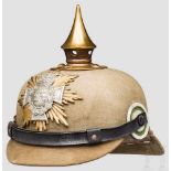 Helm für Mannschaften des Königlich Sächsischen 7. Infanterie-Regiments Nr. 106 in Tropenausführung,