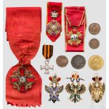 Acht Sammleranfertigungen von kaiserlich russischen Orden In sehr unterschiedlichen Qualitäten: