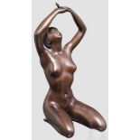 Arno Breker (1900-1991) - Verliebtes Mädchen Bronze mit brauner Patina. Am rechten Bein Signatur "A.