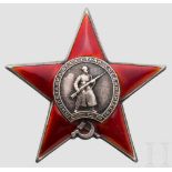 Orden des Roten Sterns, frühe und seltene Variante mit großem Herstellerstempel, Sowjetunion, ab