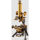 Mikroskop, W. Watson & Sons, London, um 1900 Buntmetall, Glas, Metall teilweise geschwärzt. Massives