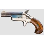 Colt Third Model Deringer, vernickelt Kal. .41 RF, Nr. 10438. Blanker Lauf, Länge 2-1/2".
