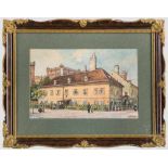 Adolf Hitler - Aquarell "Lampelmauth" (ehemaliges k.k. Mauthhaus) an der Roßauer Lände in Neu-