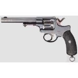 Ordonnanzrevolver Mod. 1886, mit Tasche Kal. 9,1 mm, Nr. 9562. Blanker Oktagonallauf, Länge 142