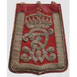 Säbeltasche für Offiziere Tasche des 1. Leibhusaren-Regiments bzw. der Regimenter 3, 13 und 14.