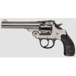Iver Johnson D.A. Revolver, vernickelt, britische Hilfswaffe WK I Kal. .32 CF, Nr. 17998. Blanker
