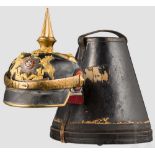 Generalleutnant Otto von Moser - Helm für Generale Schwarz lackierte Lederglocke (leicht