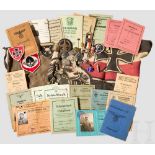 Kleine Militariasammlung 20 Ausweise, Mitgliedskarten usw. unterschiedlicher Vereinigungen (