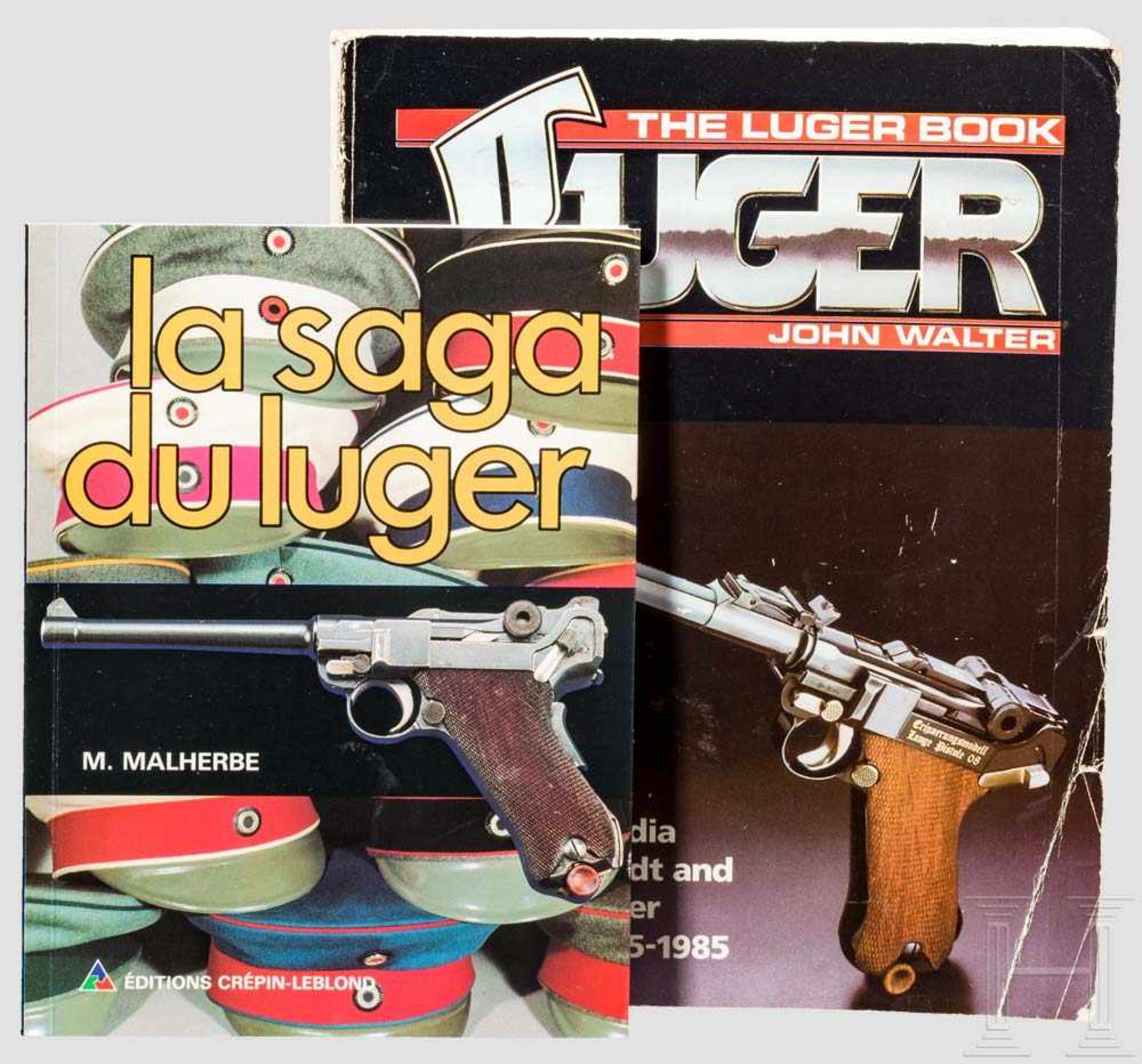 Zwei Bücher Luger: M. Malherbe + John Walter 1 x M. Malherbe "La Saga du Luger" von 1992, über 175