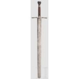 Richtschwert, Sammleranfertigung im Stil des 17. Jhdts. Breite, zweischneidige Klinge mit geradem