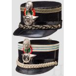 Kepi für einen Hauptmann der Infanterie, 1878 - 1900 Due Chepì da ufficiale di Fanteria Schwarz