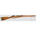 Karabiner Mosin-Nagant Mod. 1907 Kal. 7,62x54 R, Nr. 13222. Nummerngleich. Fast blanker Lauf,