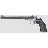 Webley Single Shot Target Pistol, 1956 Model Kal. .22 l.r., Nr. N 3690. Blanker Kipplauf, Länge 10".