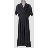 Eva Braun - schwarzes Chiffon-Kleid Leichtes, ungefüttertes und tailliert geschnittenes